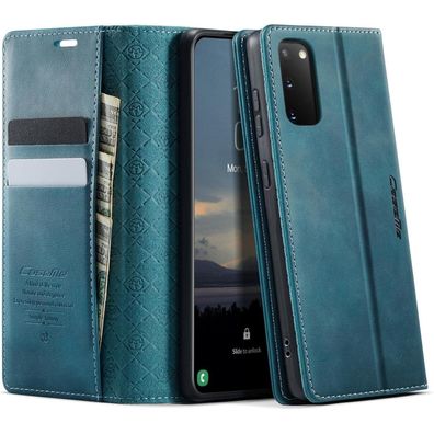 caseme Handyhülle für Samsung Galaxy S20, Premium Leder Klapphülle mit RFID