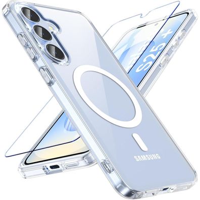 OWKEY Samsung Galaxy S25 Plus/S25+ 5G Hülle, Matt Transparent, MagSafe, inkl
