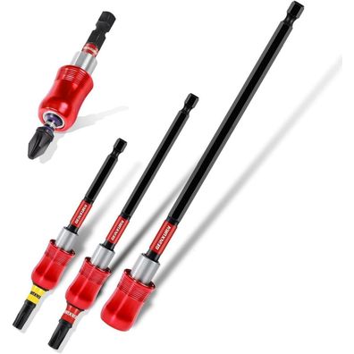 Geinxurn Magnetischer Bithalter Verlängerung Set 4tlg. 60-300mm Schnellwechsel