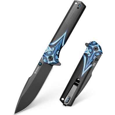 NedFoss BEAST Klappmesser mit D2 Stahl Klinge, G10 Griff und Kugellager