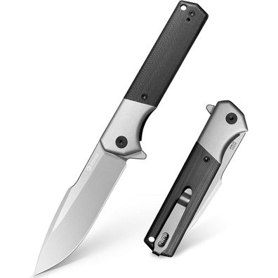 NedFoss BEAST Klappmesser mit D2 Stahl Klinge, G10 Griff und Kugellager - Ideal