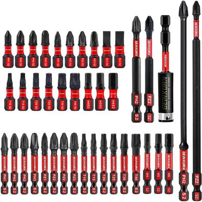 Geinxurn 41tlg. Schlagfester Schrauber Bit Set mit Magnetischem Bit-Halter