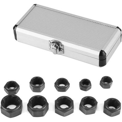 Jtzxjjx 10-tlg. Spiral-Bolzenausdreher-Set, 9-19mm, kurz, für beschädigte