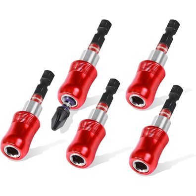 Geinxurn 5tlg. Magnetischer Bithalter Verlängerung 60mm Schnellwechsel 1/4"