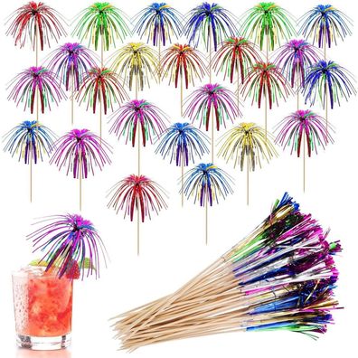 OMIGA Cocktailspieße 100 Stück Feuerwerk Sticks für Party Dekorationen
