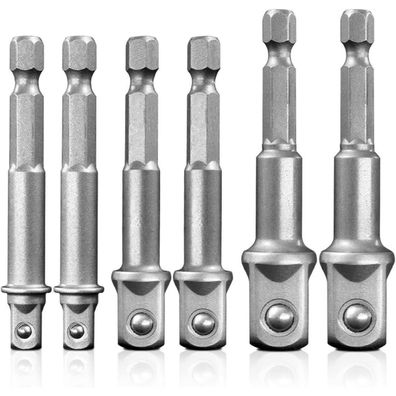 Mr. wintek Stecknuss Adapter Set, 3-teilig (1/4", 3/8", 1/2") mit 1/4"