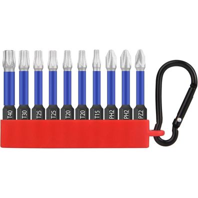 HPHOPE Professional Shockwave Bit Set 10tlg. Torx, Pozi, Phillips