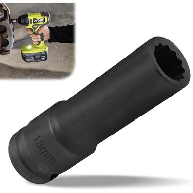 Raxfekro 13mm Vielzahn Nuss 1/2 Zoll Schlagschrauber Einsatz | CR-MO