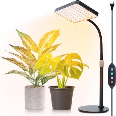 FRGROW LED Pflanzenlampe mit Timer, Vollspektrum Pflanzenlicht für