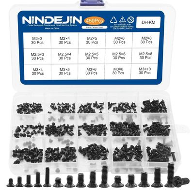 Nindejin PC Schrauben Set M2 M2.5 M3 für Laptop Computer Reparatur, 450 Stück