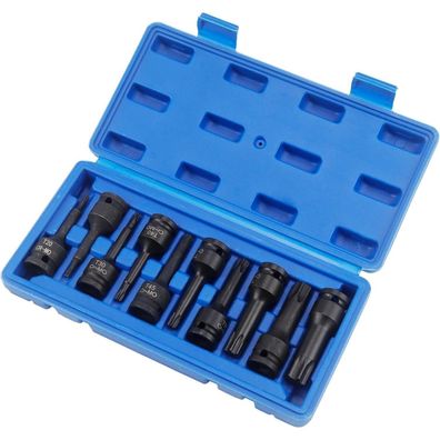 Raxfekro 10tlg Vielzahn Torx Nuss Set 1/2 Zoll T20-T80