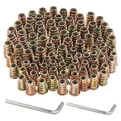 Faankiton 100x Gewindeeinsätze M6/M8 für Holzmöbel, Einschraubmuffen mit