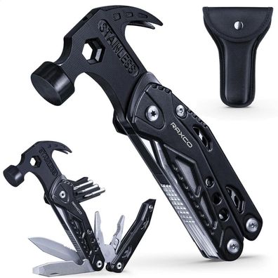RAXCO 15-in-1 Multitool Hammer mit Zange, Multifunktionswerkzeug für Camping