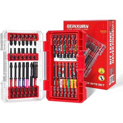 Geinxurn 35-tlg. Bit Set mit Farbcodierung, Torx, Ph, PZ, Hex, Schlitz, 1/4"