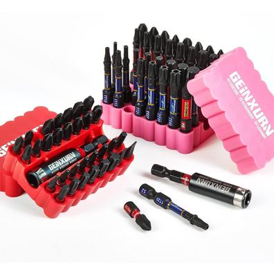 Geinxurn 66-teiliges Schrauber Bit Set (PH, PZ, Torx, Hex, SL) 25/50mm