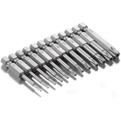 Gunpla 12-tlg. Magnetischer Torx Bitsatz, T-Profil Schraubendreher Set T5-T40