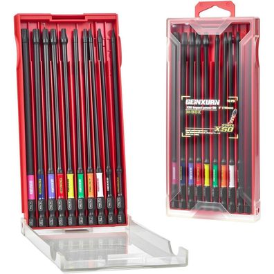 Geinxurn 10tlg. Torx Schrauber Bit Set 150mm, Schlagfest & Magnetisch, S2 Stahl