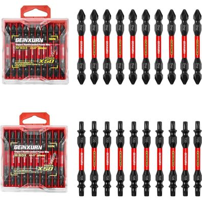 Geinxurn 20tlg. Doppelend Schraubendreher Bit Set T20-T25/PH2-PH2, 65mm
