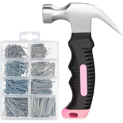 ZAselect 560 Kleine Nägel & Mini Hammer Set - Bildaufhängung & Finishing Nägel