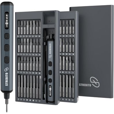 Strebito 70-teiliges Präzisions-Elektroschraubendreher Set mit Digitalanzeige