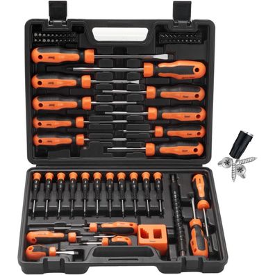 Sinoer 70-teiliges Magnetschraubendreher-Set mit Koffer für Haushalt und