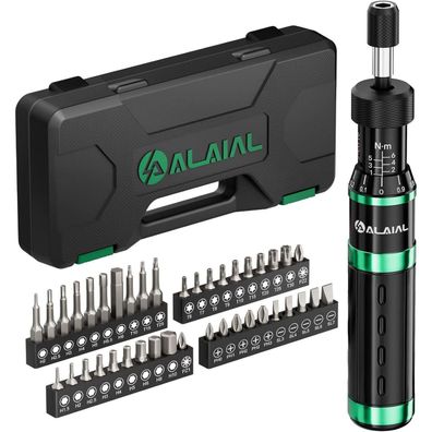 ALAIAL Drehmomentschraubendreher Set 1-6 Nm, 1/4 Zoll, 41-teilig