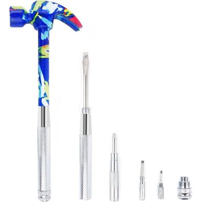 Aiyiben 6 in 1 Multitool Klauenhammer Set mit Schraubendrehern und