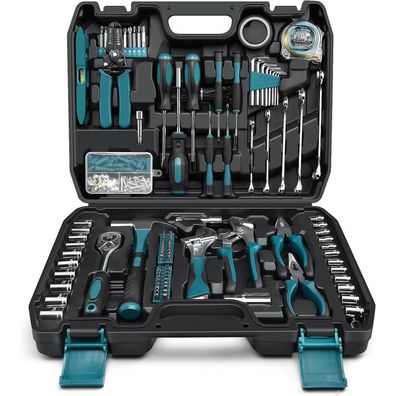 Sundpey 281-teiliges Home Tool Kit - Tragbares komplettes Handreparatur-Set für