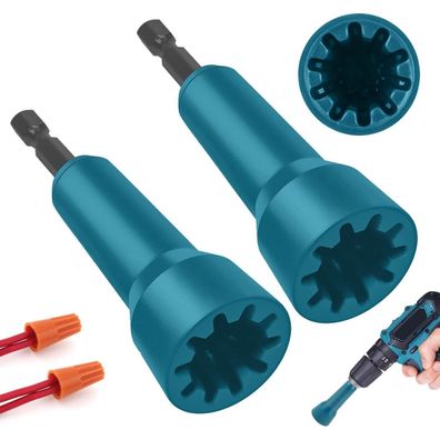 Buachois 2x Drahtmutter Twister Werkzeug Set mit 1/4" Chuck Spinner