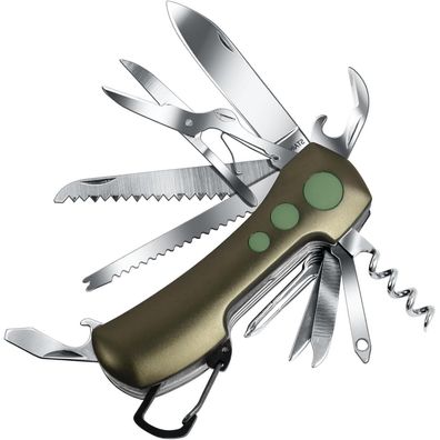 ZIMAIC 15-in-1 Multifunktions-Taschenmesser für Camping und Notfälle, Grün