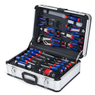 Workpro Werkzeugkoffer 119-teilig Aluminium, Haushalt Werkzeugkiste mit