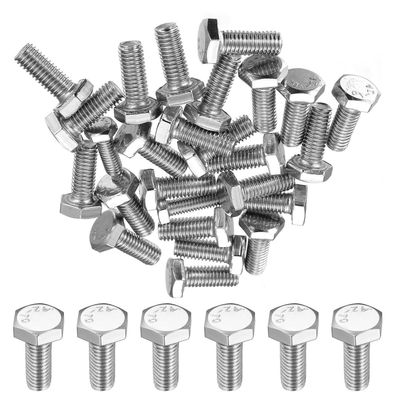 XxinXrong 50 Stück Sechskantschrauben M8x20mm, verzinkter Stahl, für Metallbau