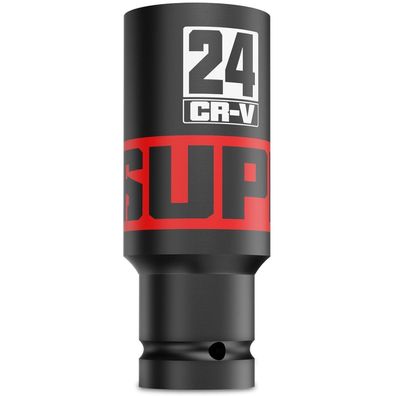 Aurlloct 1/2 Zoll Schlagschrauber Nuss, 24 mm Tief, Kraft Stecknuss für