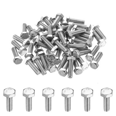 XxinXrong Sechskantschrauben M6x16mm, 100 Stück - Verzinkter Stahl für