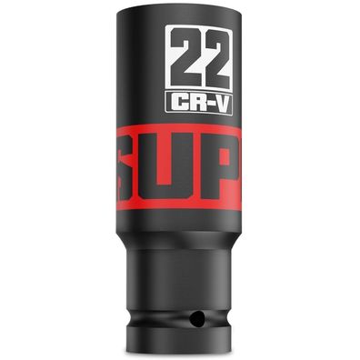Aurlloct 1/2 Zoll Schlagschrauber Nuss, 22 mm Tief, Kraft Stecknuss für