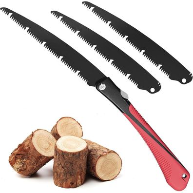 YORXEL Klappsäge Astsäge 23cm SK9 Stahl, TEFLON-beschichtet