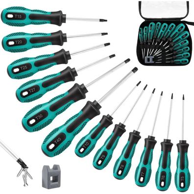 Anesty Magnetisches Torx Schraubendreher Set, 12-teilig, T5-T40, mit