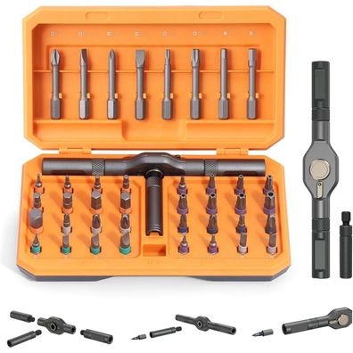 OQIMAX 42-in-1 Magnetischer Schraubendreher Set mit Ratschenmechanismus, 40