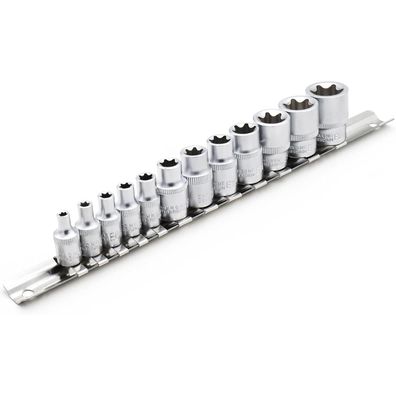 DAKCOS 12-tlg. Außen Torx Steckschlüssel Satz 1/4" & 3/8"