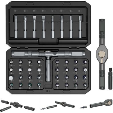 OQIMAX 42-in-1 Magnetischer Schraubendreher Set mit Ratschengriff und 40 Bits