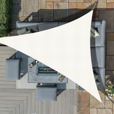 Sunnylaxx Sonnensegel Dreieckig 4x4x4m Creme - Wasserdichter UV-Schutz für