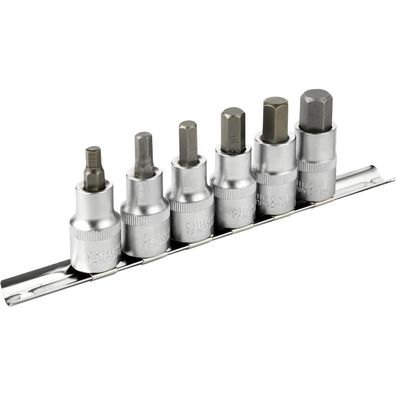 DAKCOS Bit Einsatz Nusssatz 1/2" Antrieb, Innensechskant 6-14mm, CR-V/S2 Stahl