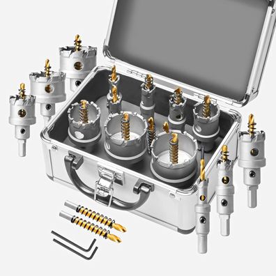 Yosight 10-tlg. Hartmetall Lochsägen-Set für Metall & Stahl - Schwerlast TCT