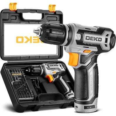 Dekopro 12V Akku-Bohrer-Set mit 13-teiligem Zubehör und USB-C Ladekabel