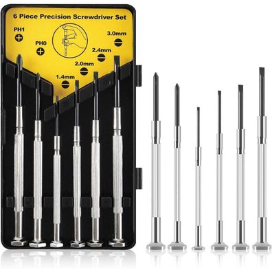 GZEINB 6-teiliges Mini Präzisionsschraubendreher Set für Uhrmacher, Brillen und