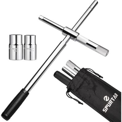 Spurtar Teleskop Radmutternschlüssel Kreuzschlüssel Auto Set 17/19mm, 21/23mm