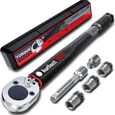 Aurlloct 1/2 Zoll Drehmomentschlüssel Set (20-230 Nm) mit Zubehör für