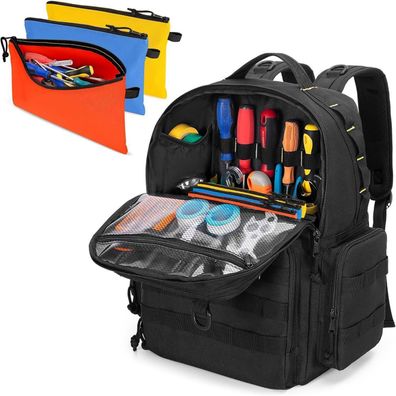 Rexmica Werkzeugrucksack Herren - Taktische Arbeitswerkzeugtasche mit 3