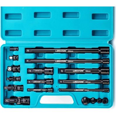 Libraton 18tlg Steckschlüssel Verlängerung Set, Zoll Verlängerungen