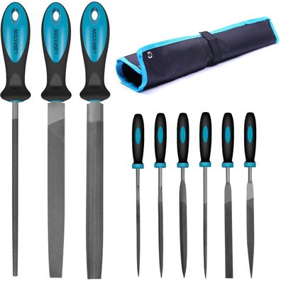 Libraton Werkstattfeilen Set 9-teilig: Metall- & Nadelfeilen für Handwerk & Heim